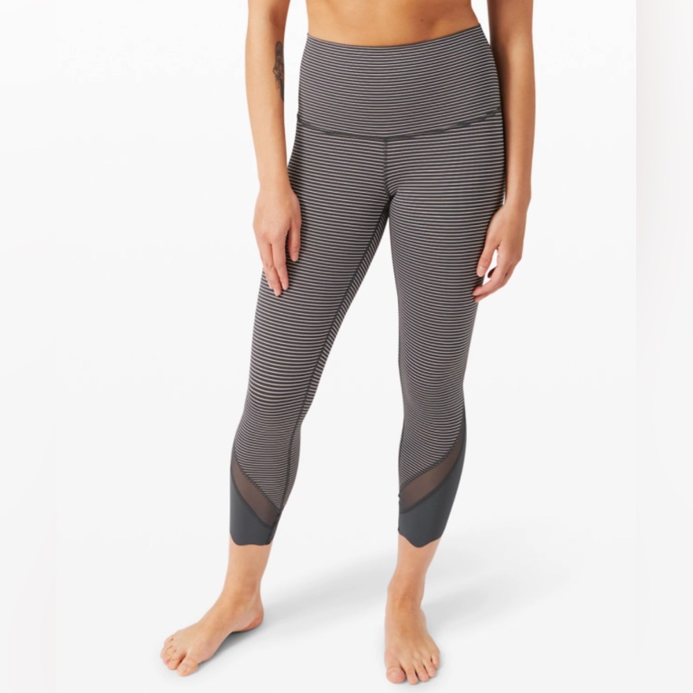 Striped Lululemon Cropped Leggings